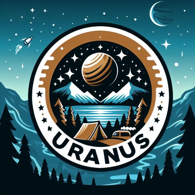 Camping in Uranus Logo T-Shirt - Image 2